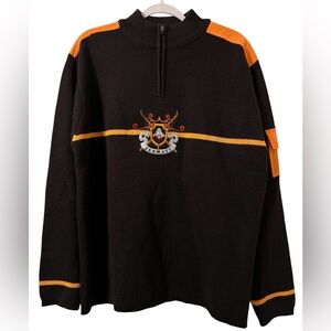 Fuchs Design Wool Blend Zip Pullover Men’s XL Brown Zermatt Resort Switzerland